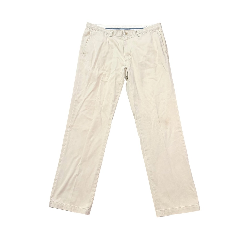 Polo Ralph Lauren Mens Classic Fit Chino Pants Tan Beige Cotton 35x32